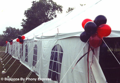 Tent with windsock clusters